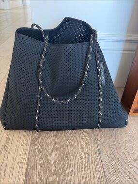 State of Escape Black Perforated Neoprene Tote